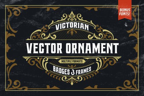 Victorian Ornaments Vector Vol. 1