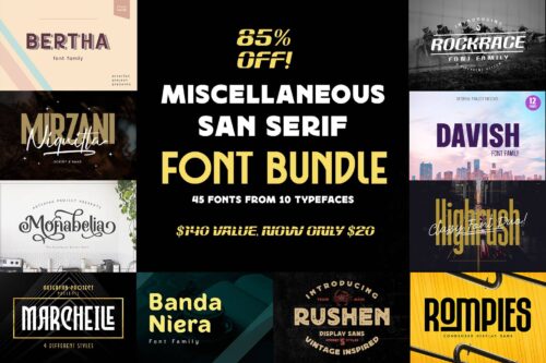 Miscellaneous Sans Serif Font Bundle