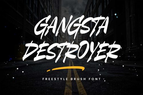 Gangsta Destroyer - Brush Font