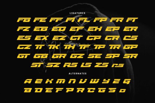 Speed Rusher, elegant bold for futuristic and sporty themes.
