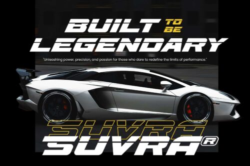 Speed Rusher, elegant bold for futuristic and sporty themes.