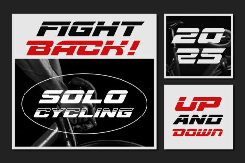 Speed Rusher, elegant bold for futuristic and sporty themes.