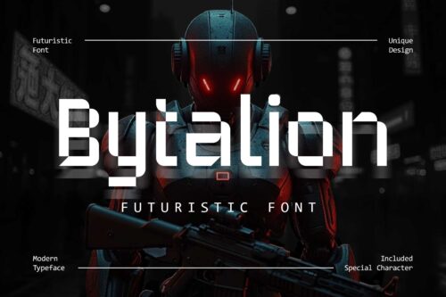 Bytalion Unique Futuristic Font Ideal For Movie Title