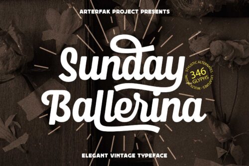 Sunday Ballerina - Modern Vintage Script