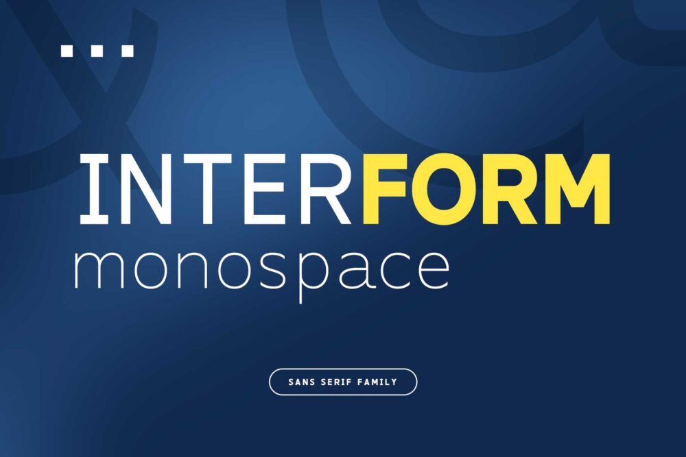 Interform typeface ideal for coding, UI, and editorial layouts
