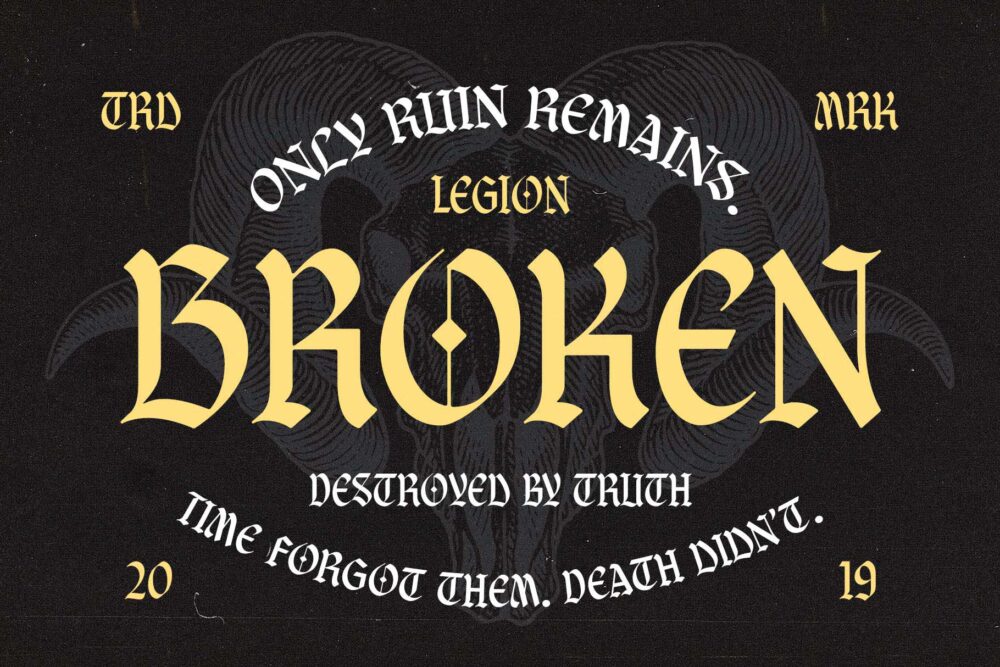 Braveson Font Preview – Blackletter Typeface for Bold Display