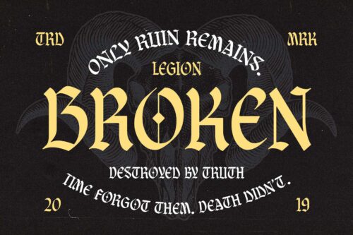 Braveson Font Preview – Blackletter Typeface for Bold Display