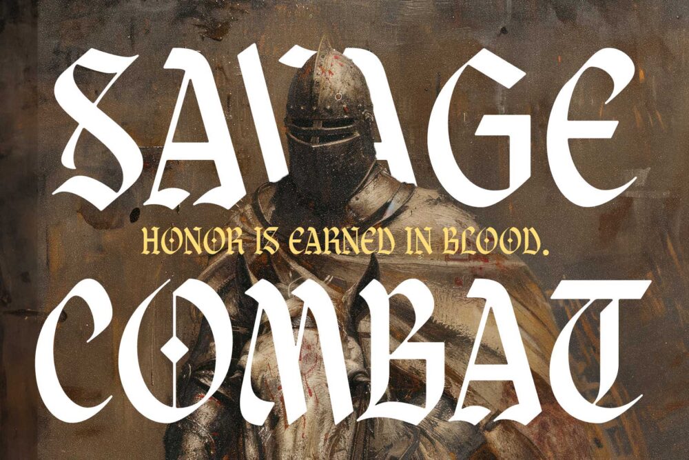 Braveson Font Preview – Blackletter Typeface for Bold Display