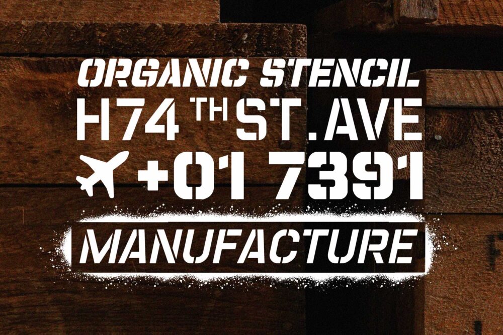 Champions Stencil typeface for logos, jerseys, and posters