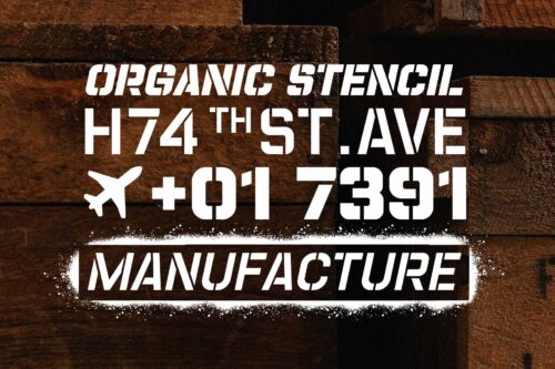 Champions Stencil typeface for logos, jerseys, and posters