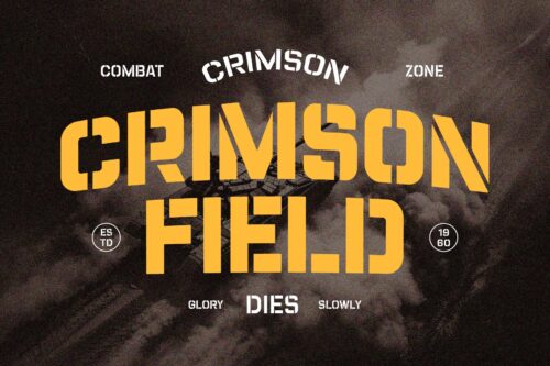 Champions Stencil typeface for logos, jerseys, and posters