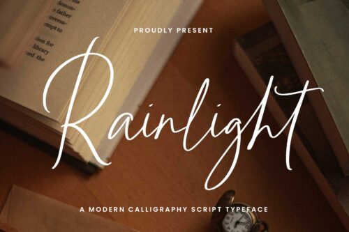 Natural handwriting font – Rainlight script for weddings and branding