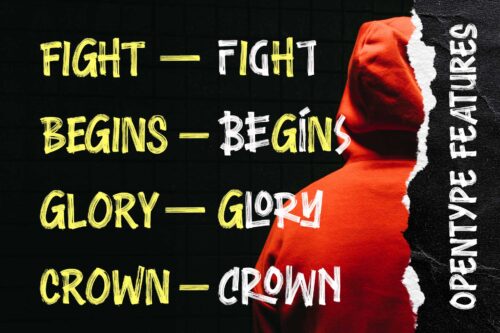 Throwback Glorious – expressive brush font with dry brush texture
