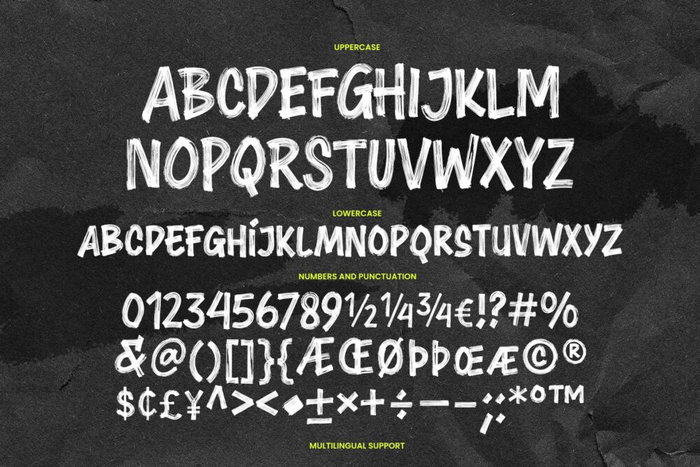 Throwback Glorious – expressive brush font with dry brush texture