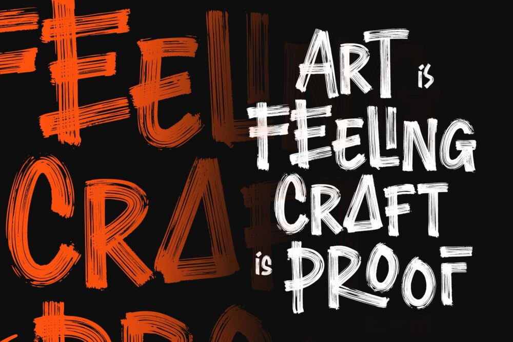 Throwback Glorious – expressive brush font with dry brush texture