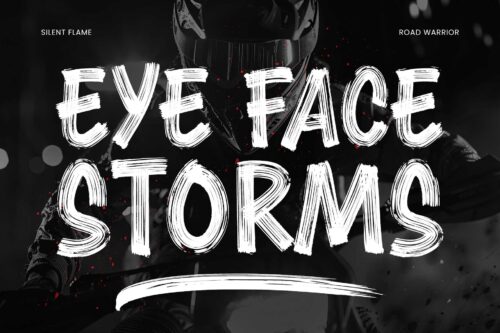 Throwback Glorious – expressive brush font with dry brush texture