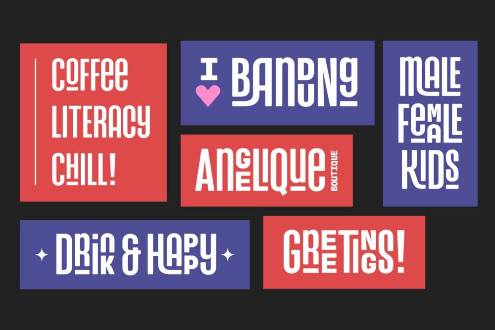 Neuronicle condensed sans font with playful style