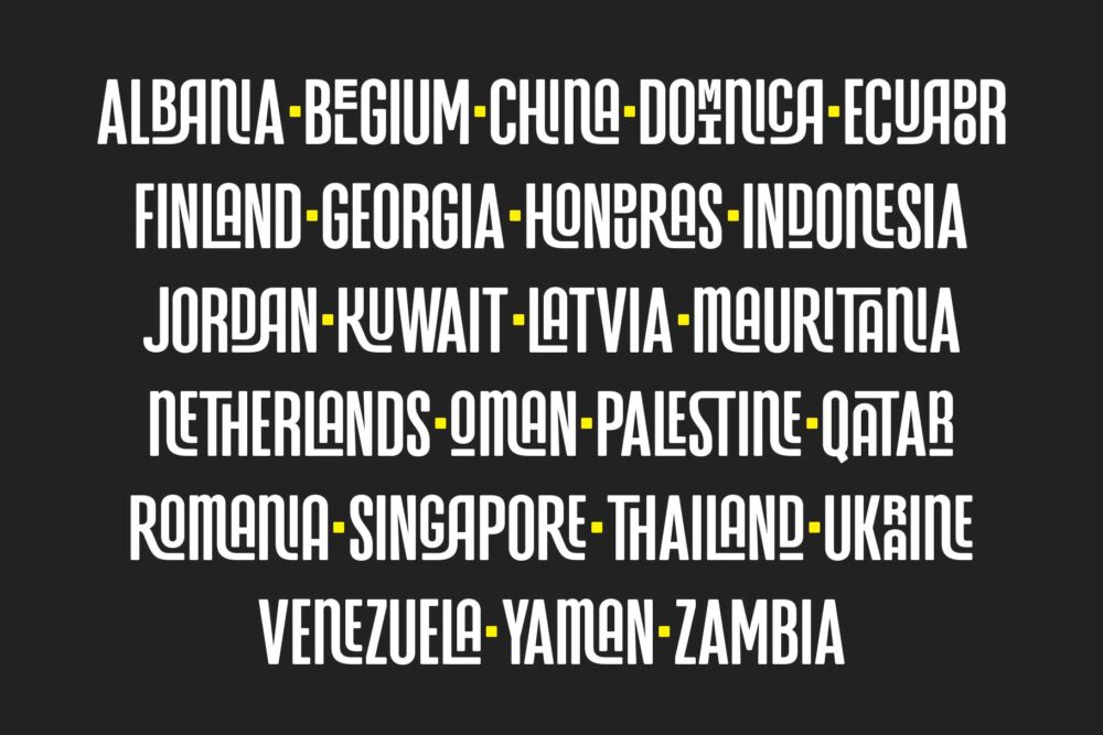 Neuronicle condensed sans font with playful style