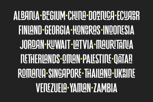 Neuronicle condensed sans font with playful style