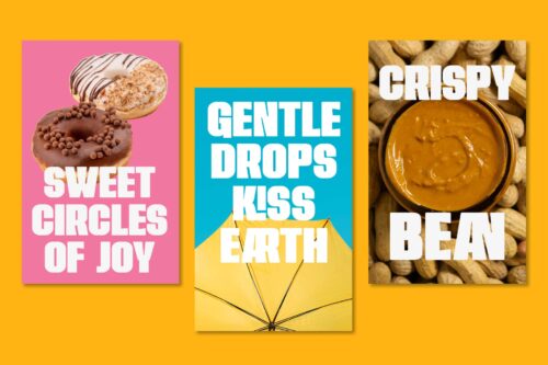 Funky retro condensed sans serif font Roneva with bold style