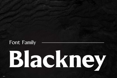 Elegant and confident Blackney serif type design