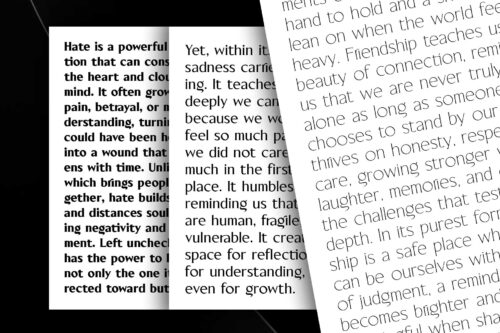Elegant and confident Blackney serif type design