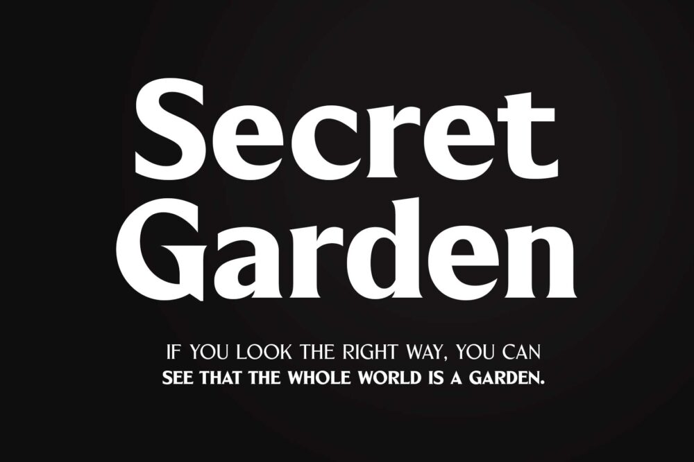 Elegant and confident Blackney serif type design