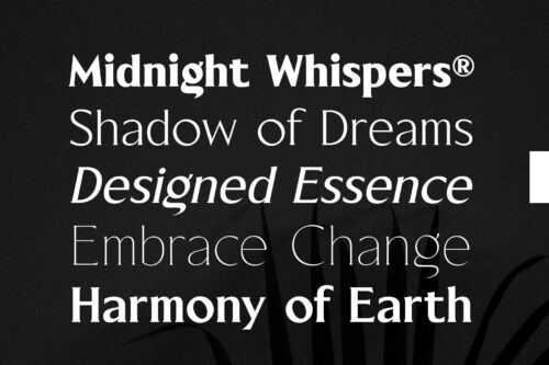 Elegant and confident Blackney serif type design