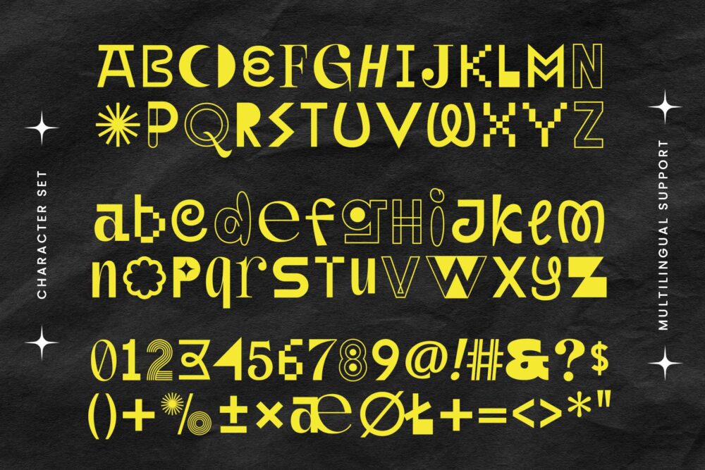 Unpopular Montage mixed font — modern collage-style typography