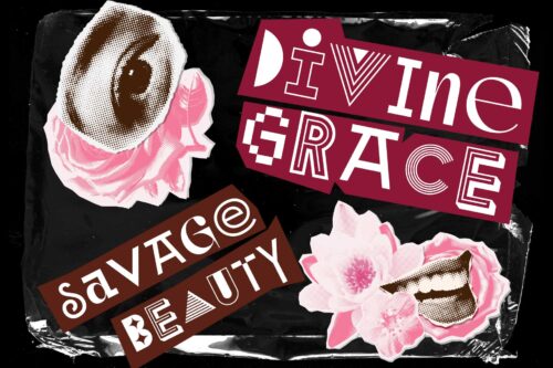 Unpopular Montage mixed font — modern collage-style typography