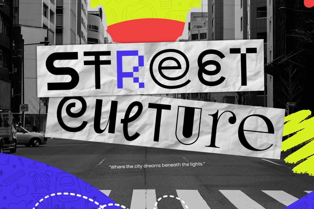 Unpopular Montage mixed font — modern collage-style typography