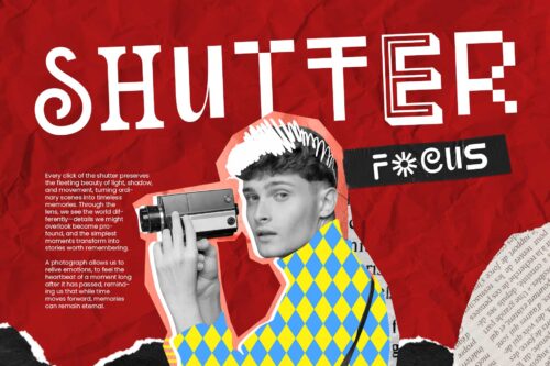 Unpopular Montage mixed font — modern collage-style typography