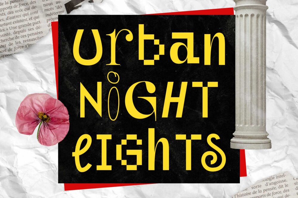 Unpopular Montage mixed font — modern collage-style typography