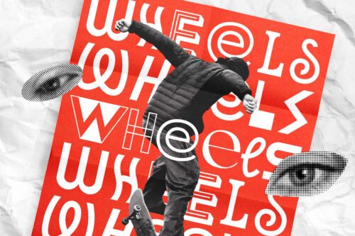 Unpopular Montage mixed font — modern collage-style typography