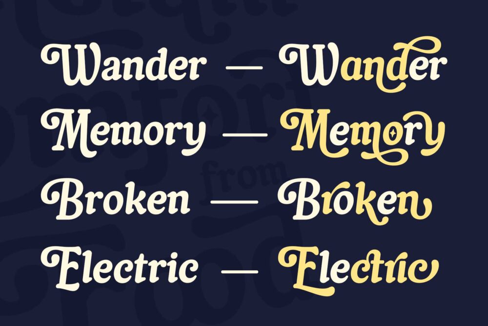 Beautiful vintage font for branding