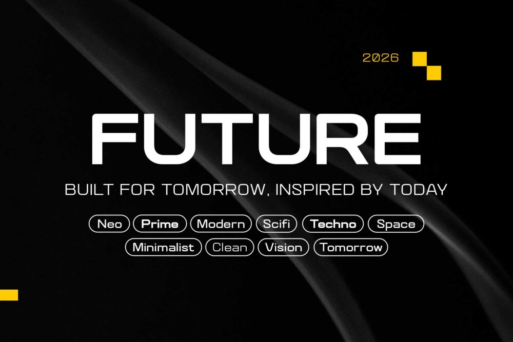 Quantix industrial sans serif typeface with multilingual support