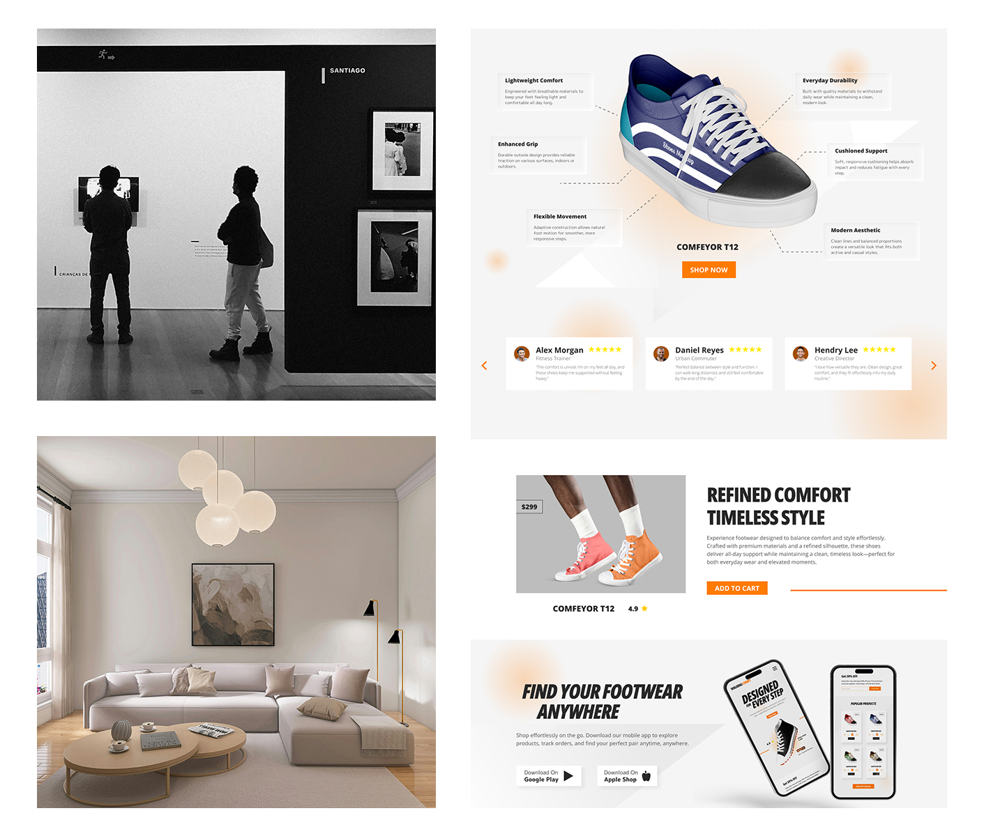 minimalist interior design with luxury neutral palette and clean space