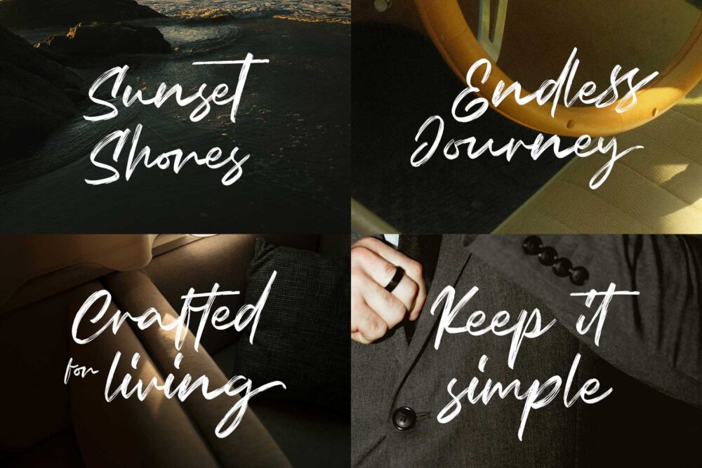 Relsika rough script font with expressive handwritten brush style
