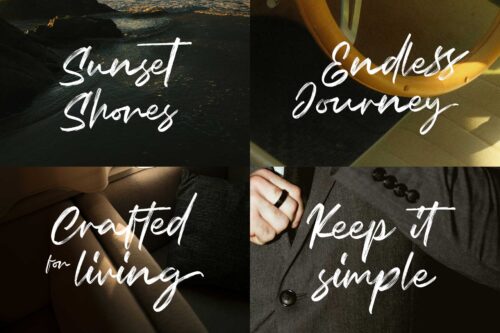 Relsika rough script font with expressive handwritten brush style