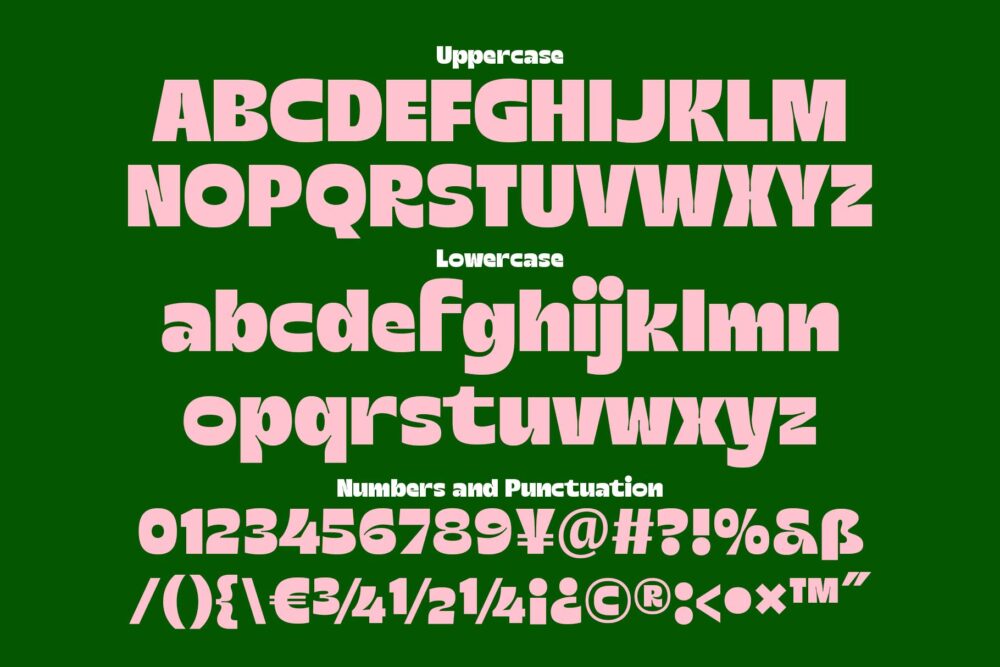Musha bold retro display font preview with funky typography