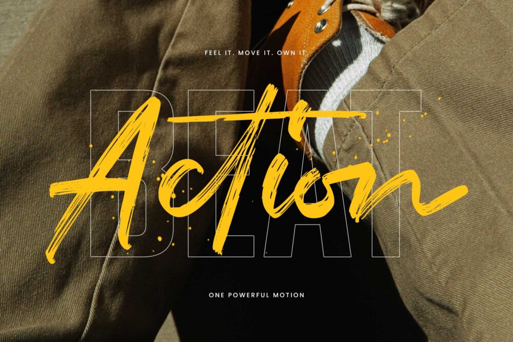 Relsika rough script font with expressive handwritten brush style