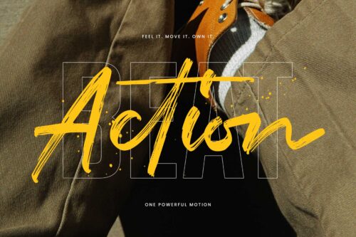Relsika rough script font with expressive handwritten brush style