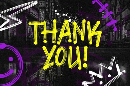 Brosnoirs textured marker font urban graffiti design