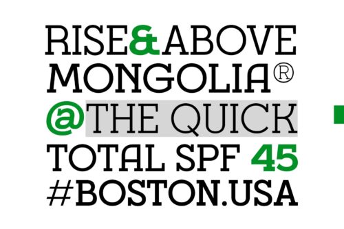 Huggels bold slab serif typeface for branding and editorial
