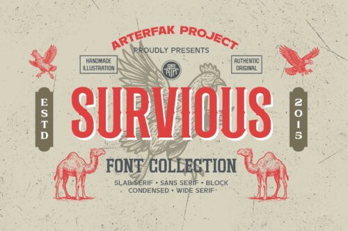 Survious - Vintage Font Collection
