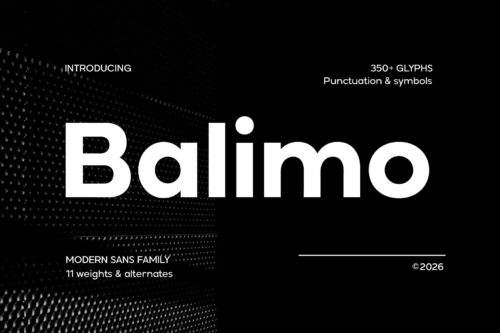 Balimo sans serif font for branding, editorial, and UI design