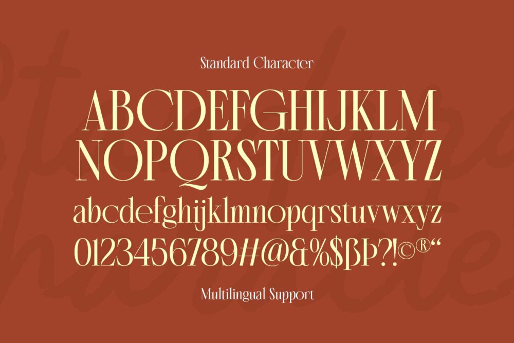 Elegant modern classic serif font for wedding and branding