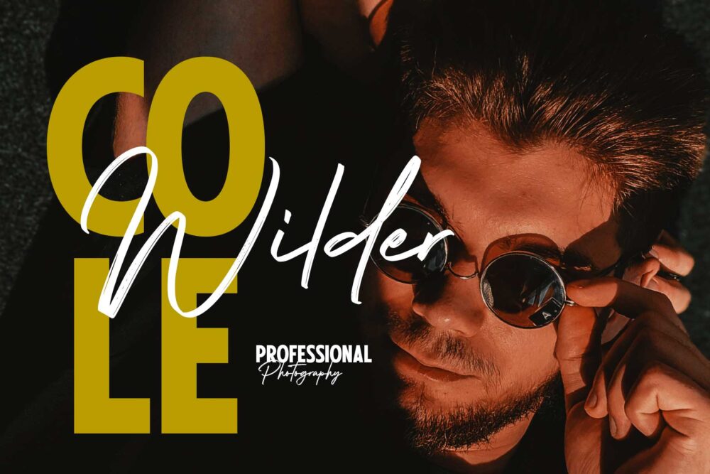 elegant font duo with bold sans and handwritten signature style