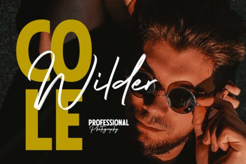 elegant font duo with bold sans and handwritten signature style