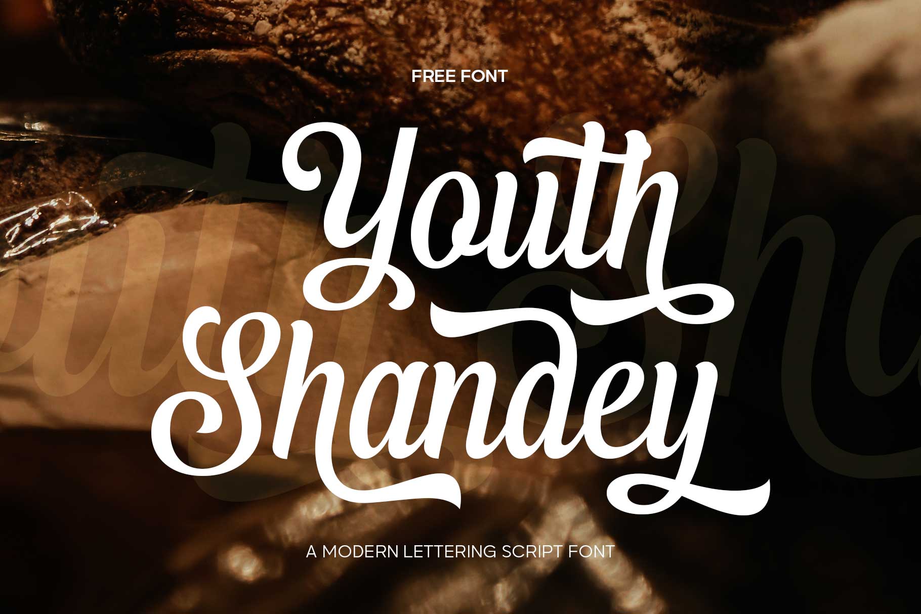 Youth Shandey bold brush lettering style for branding and headlines
